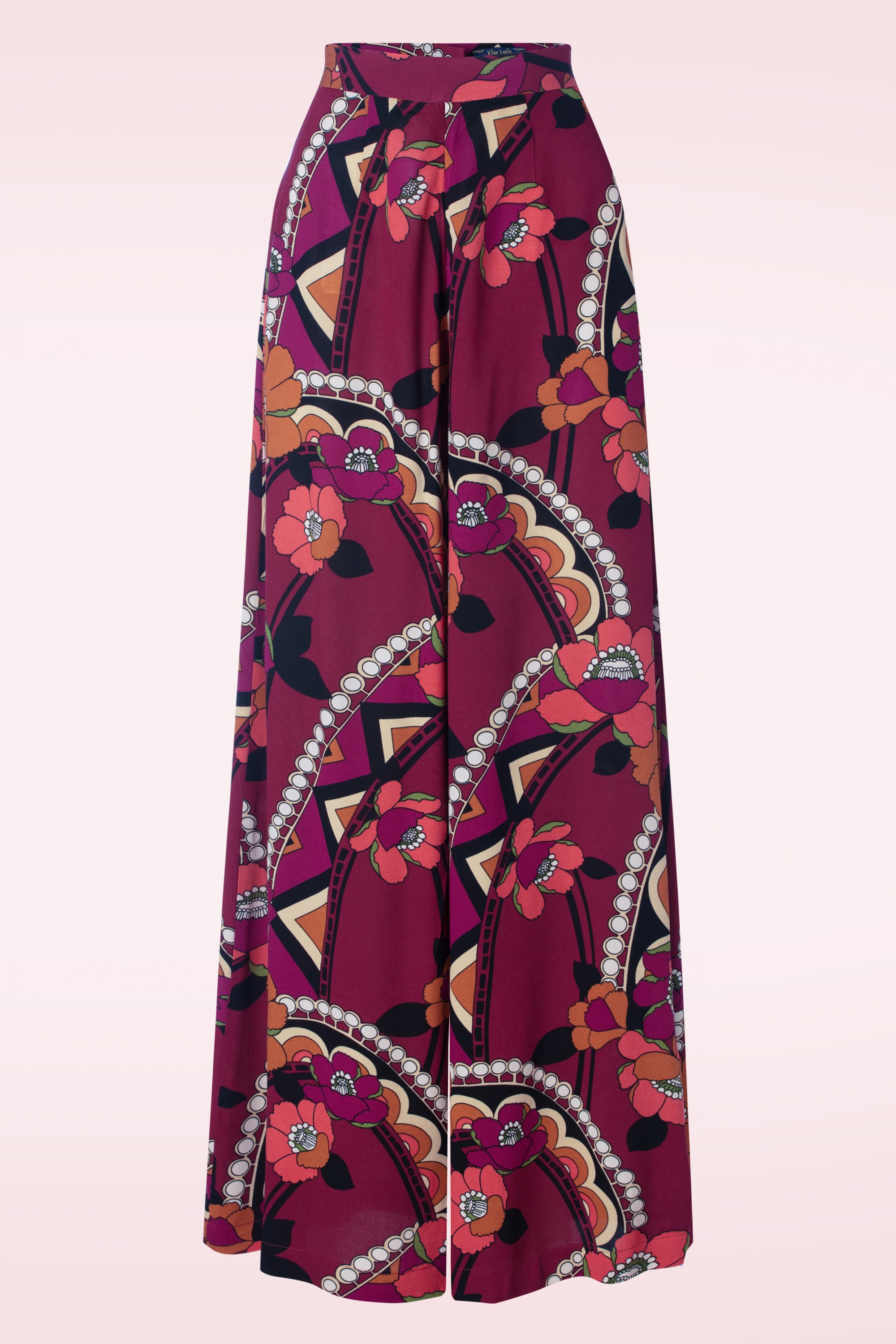 King Louie - Palazzo Lovechild broek in cabernet rood 3