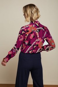 King Louie - Winona Lovechild blouse in cabernet rood 2