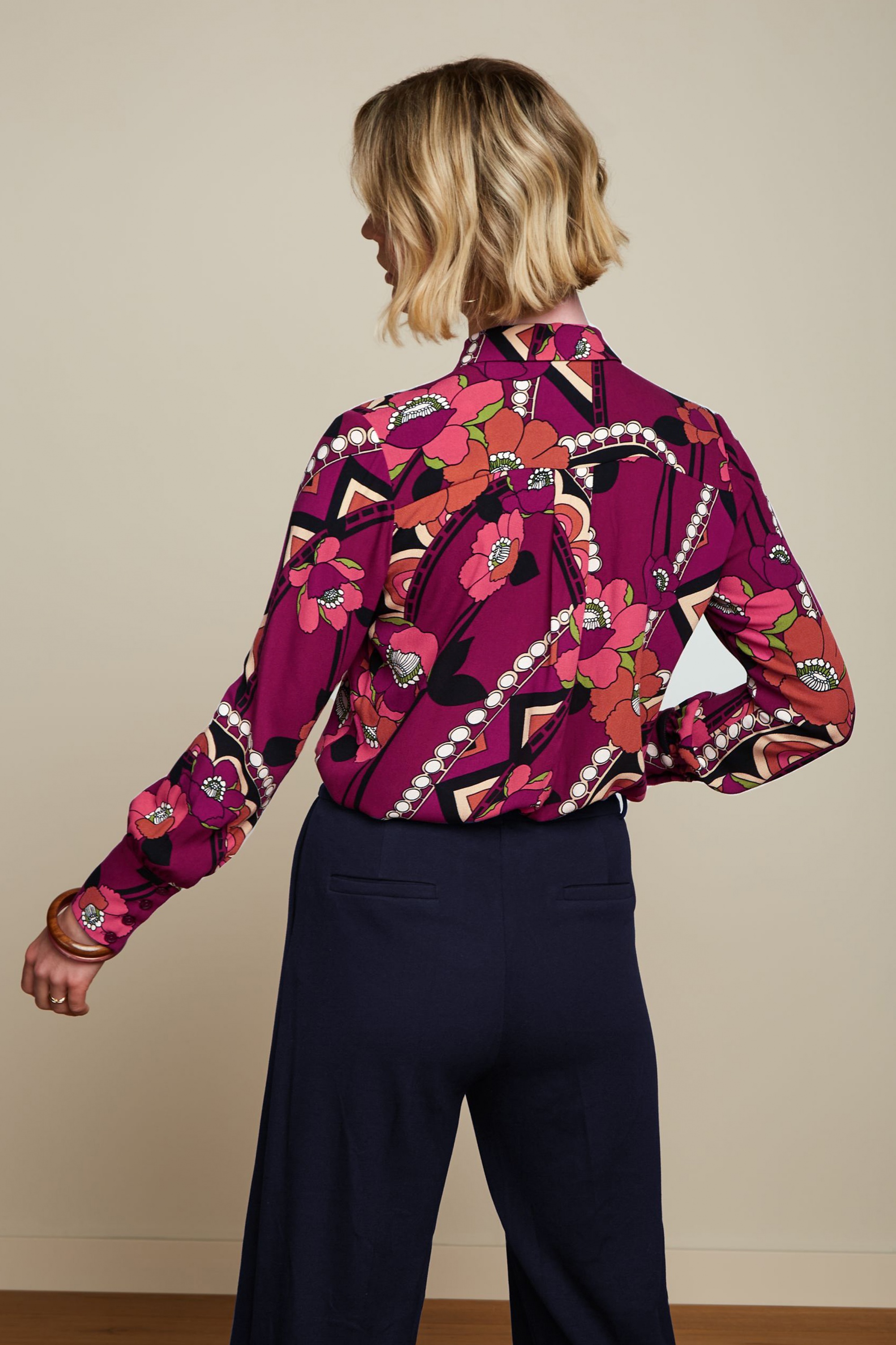 King Louie - Winona Lovechild blouse in cabernet rood 2