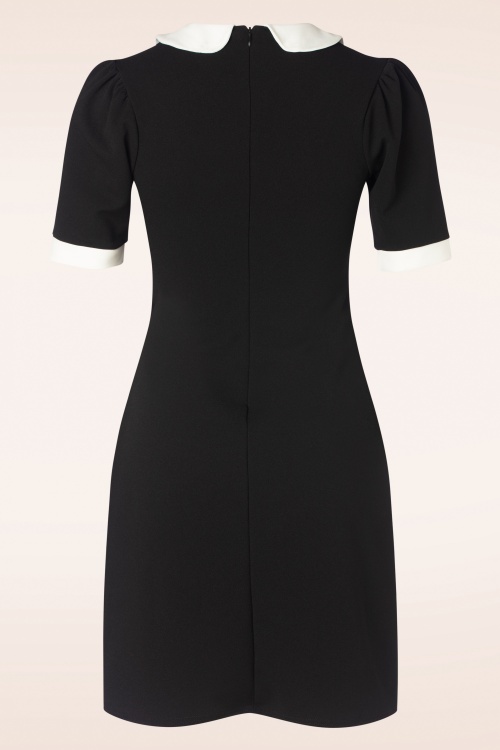 Vintage Chic for Topvintage - Ebony jurk in zwart en wit 2