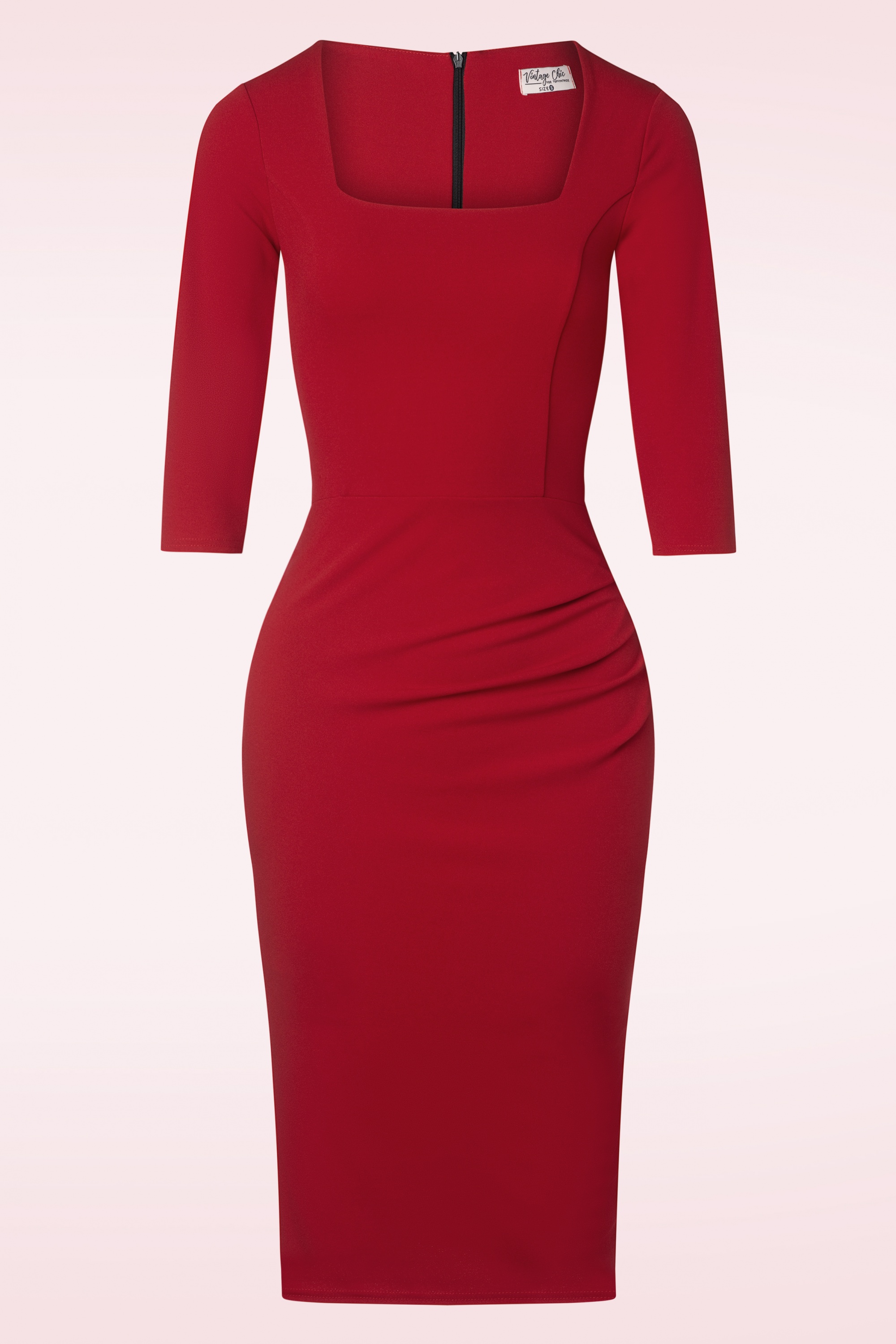 Vintage Chic for Topvintage - Scarlett pencil jurk in rood