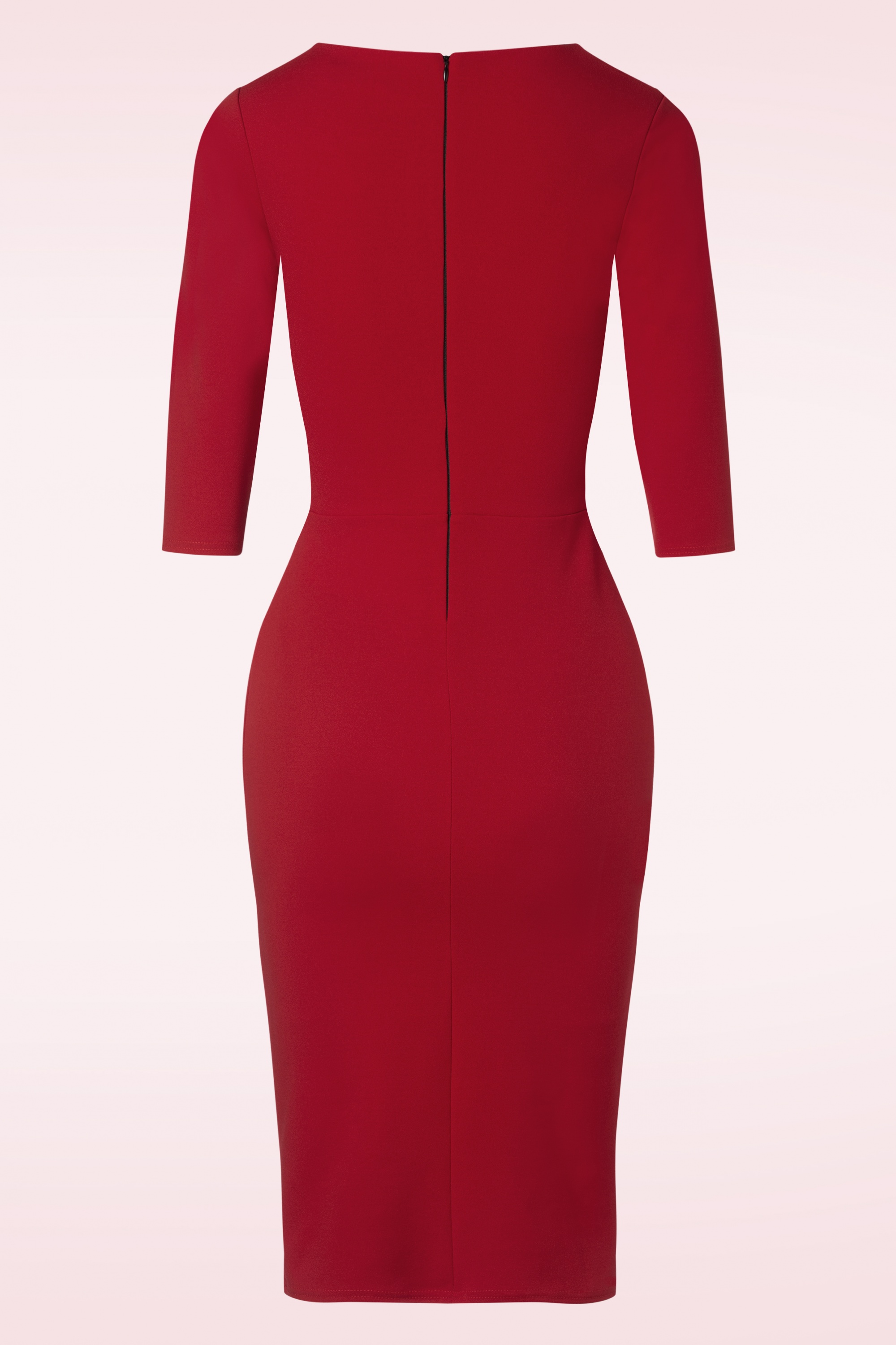 Vintage Chic for Topvintage - Scarlett pencil jurk in rood 2