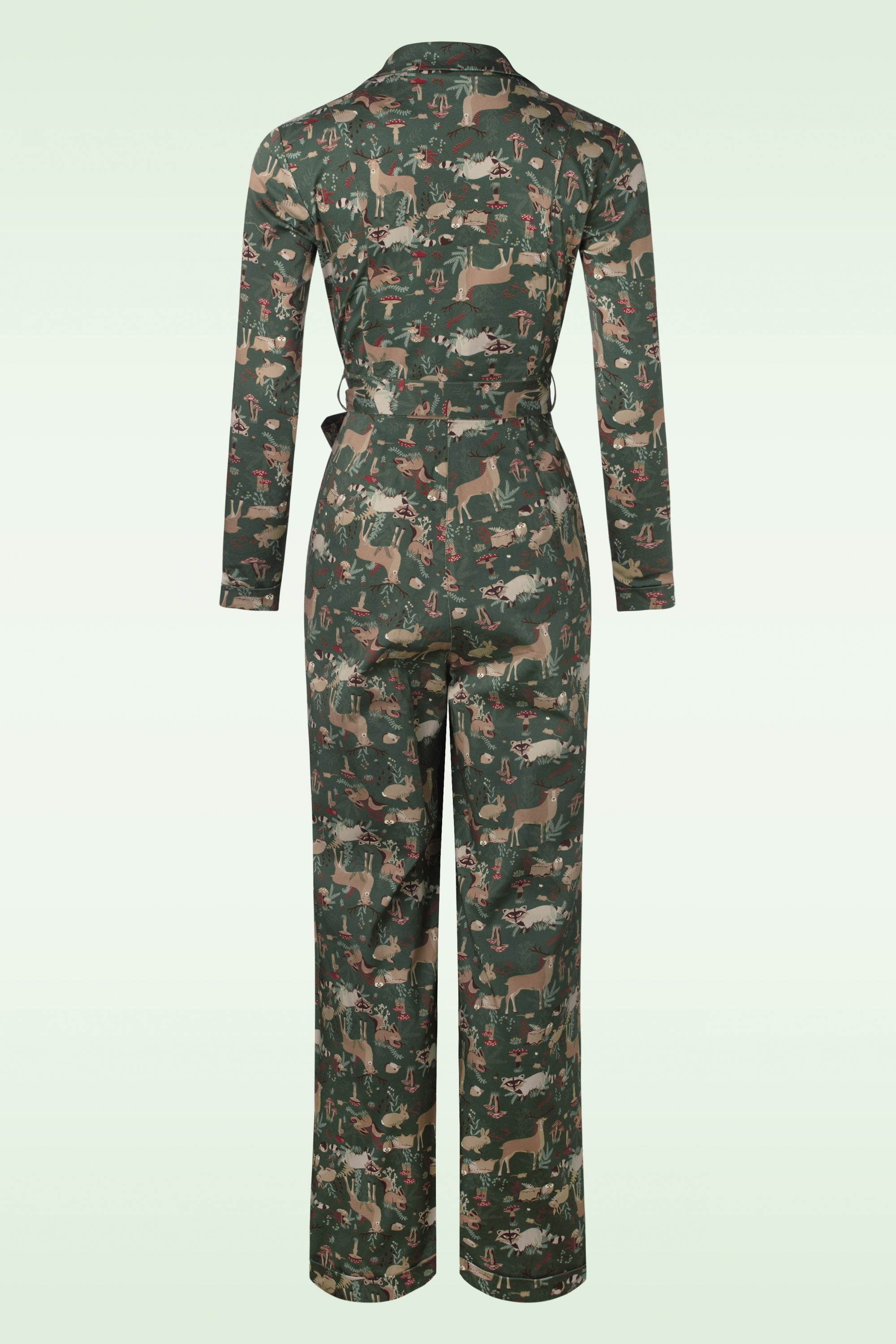 Banned Retro - Woodland Creatures Jumpsuit in groen 3