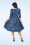 Hearts & Roses - Delaney swing jurk in blauw 2