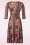Vintage Chic for Topvintage - Aria Floral Bird Print Swing Dress in Black 2