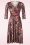 Vintage Chic for Topvintage - Irene Floral Butterfly Cross Over Swing Dress Années 40 en Ivoire
