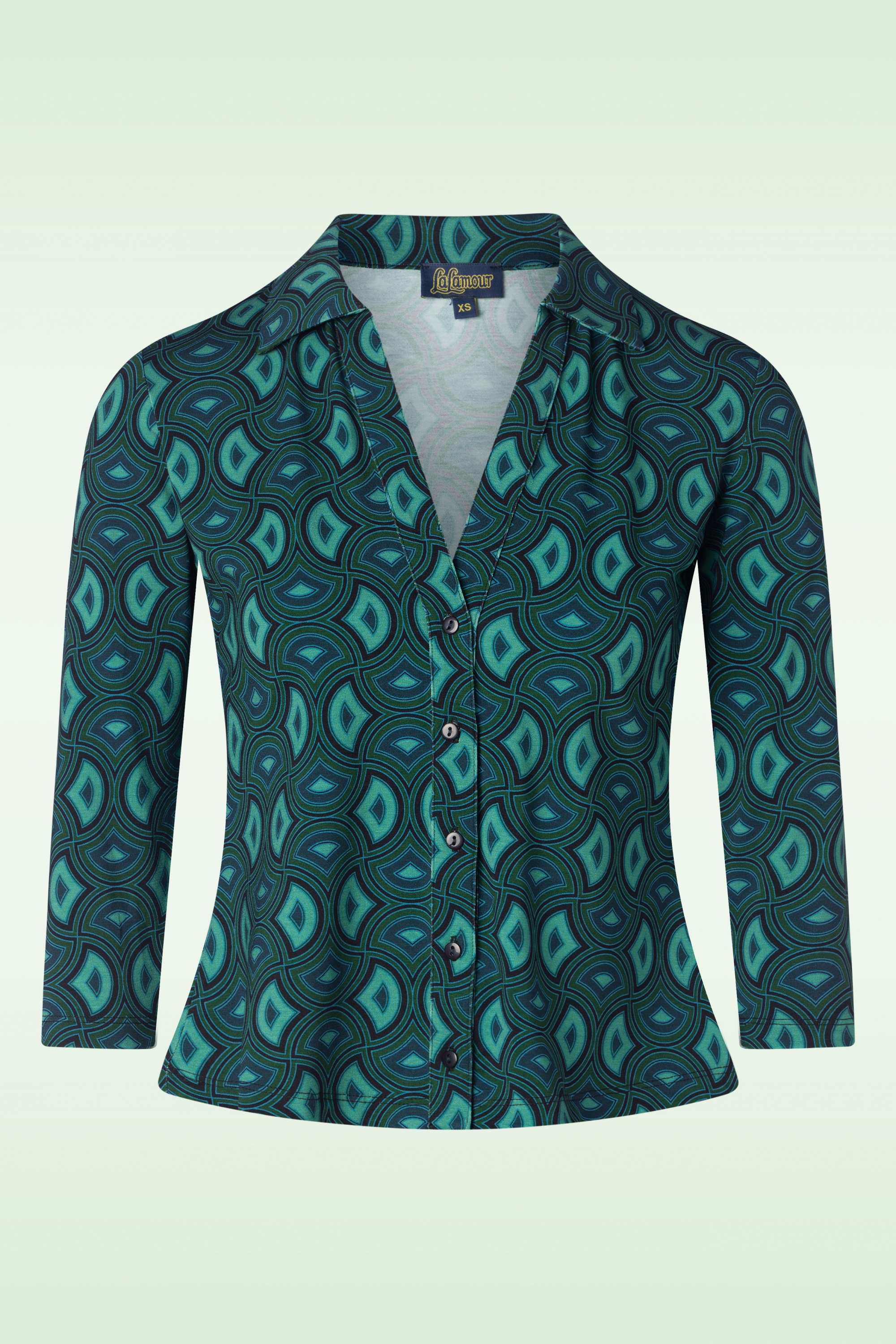 LaLamour - Anna interwoven blouse in aqua