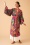 Powder - Folk Art Floral Lux Lange Kimono Gown in Fern Groen