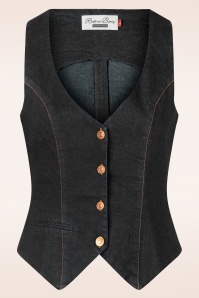 Rock-a-Booty - Dianne Waistcoat in Black 3