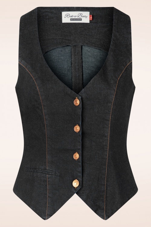 Rock-a-Booty - Dianne Waistcoat in Black 3