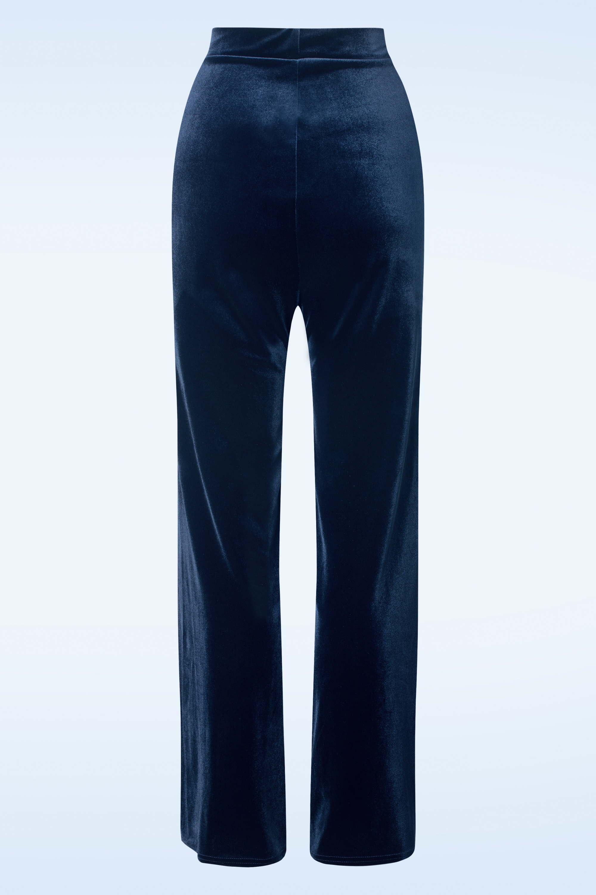 Vintage Chic for Topvintage - Cozy Velvet Broek In Marineblauw 4