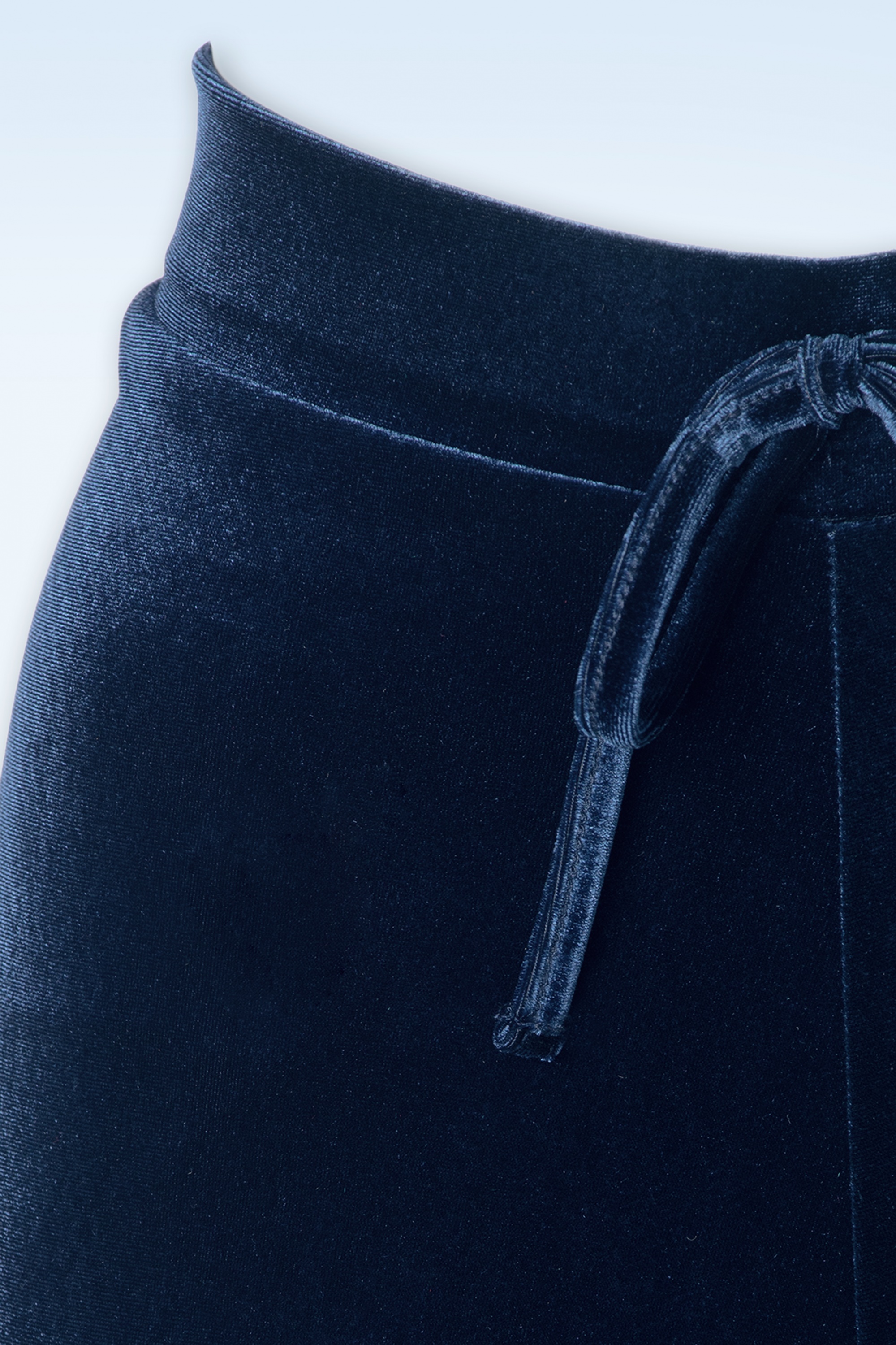 Vintage Chic for Topvintage - Cozy Velvet Broek In Marineblauw 3