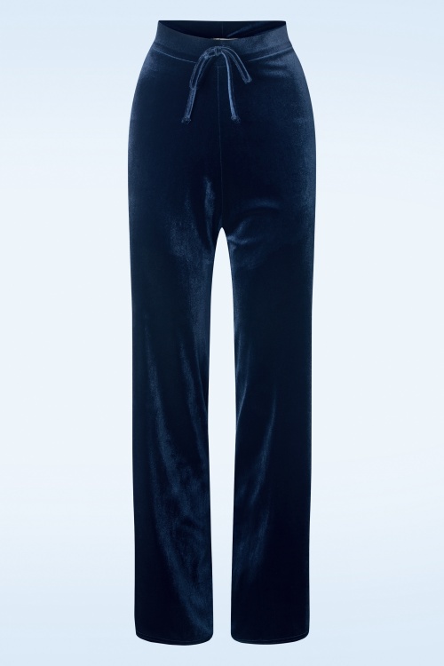 Vintage Chic for Topvintage - Cozy Velvet pantalon in zwart