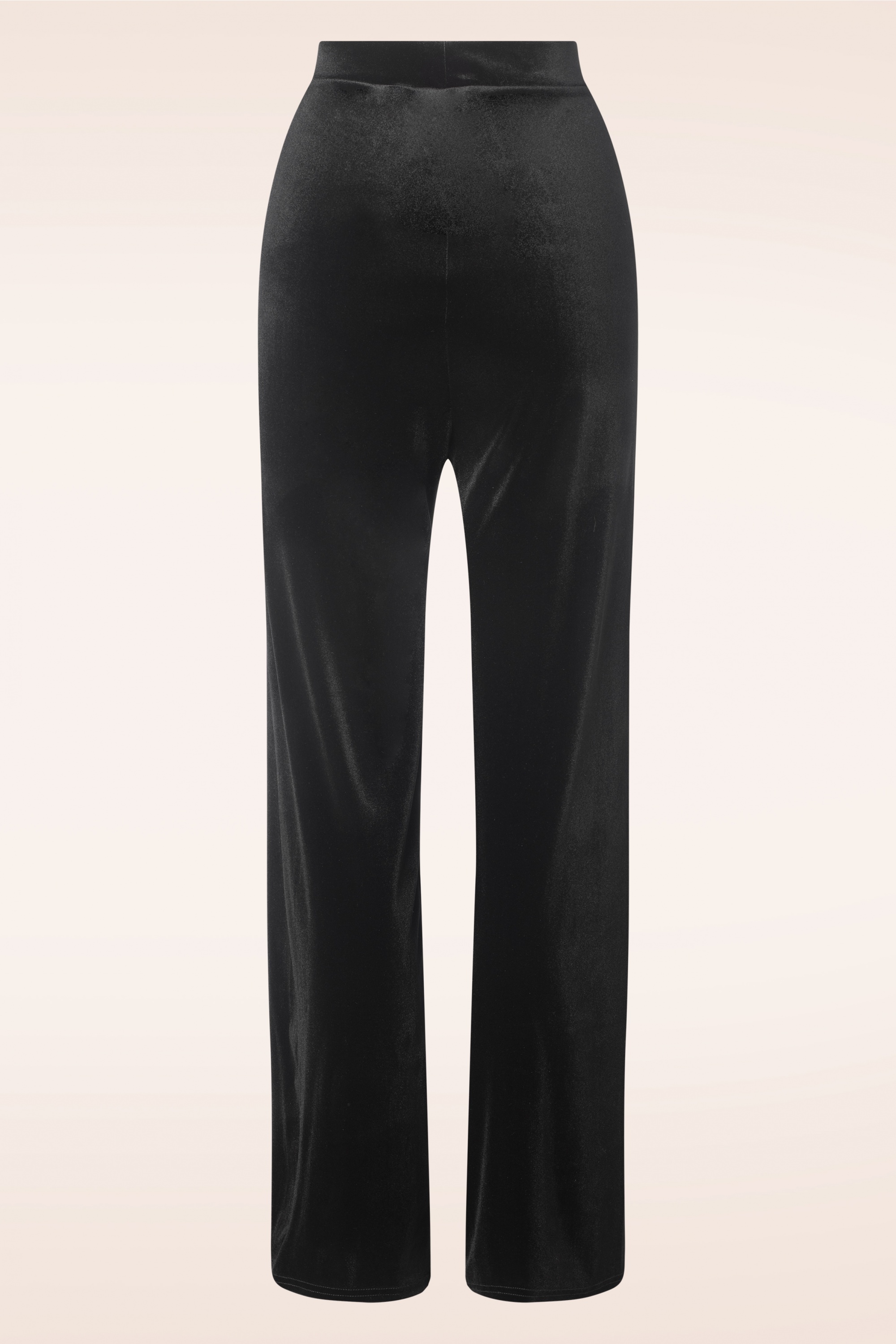 Vintage Chic for Topvintage - Victoria Velvet Rechte Pantalon in Zwart 2