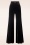 Vintage Chic for Topvintage - Victoria Velvet Wide Leg Broek in Zwart 2