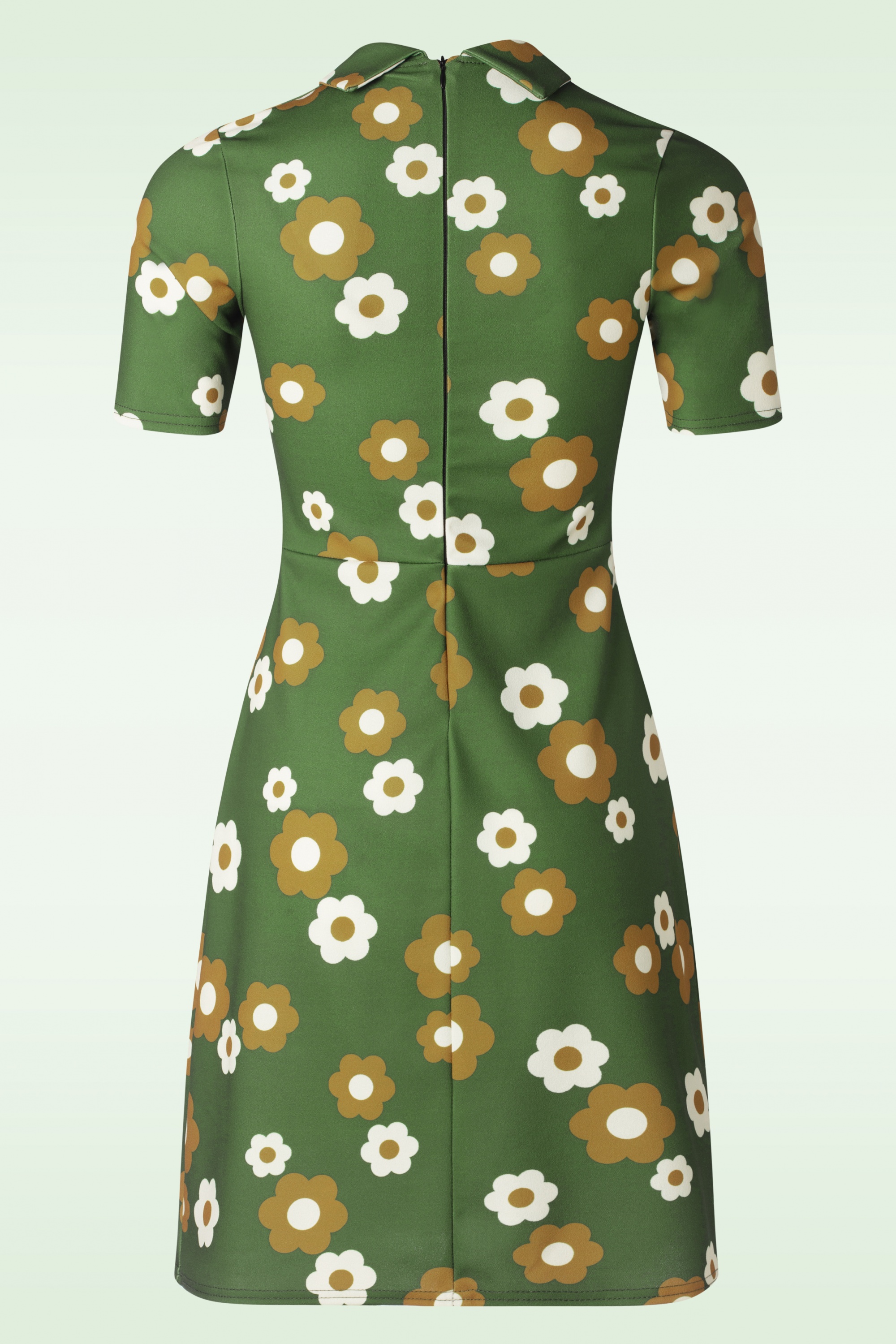 Vintage Chic for Topvintage - Freya Floral Jurk in Groen 2