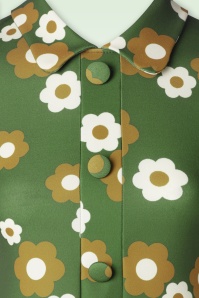 Vintage Chic for Topvintage - Freya Floral Jurk in Groen 3