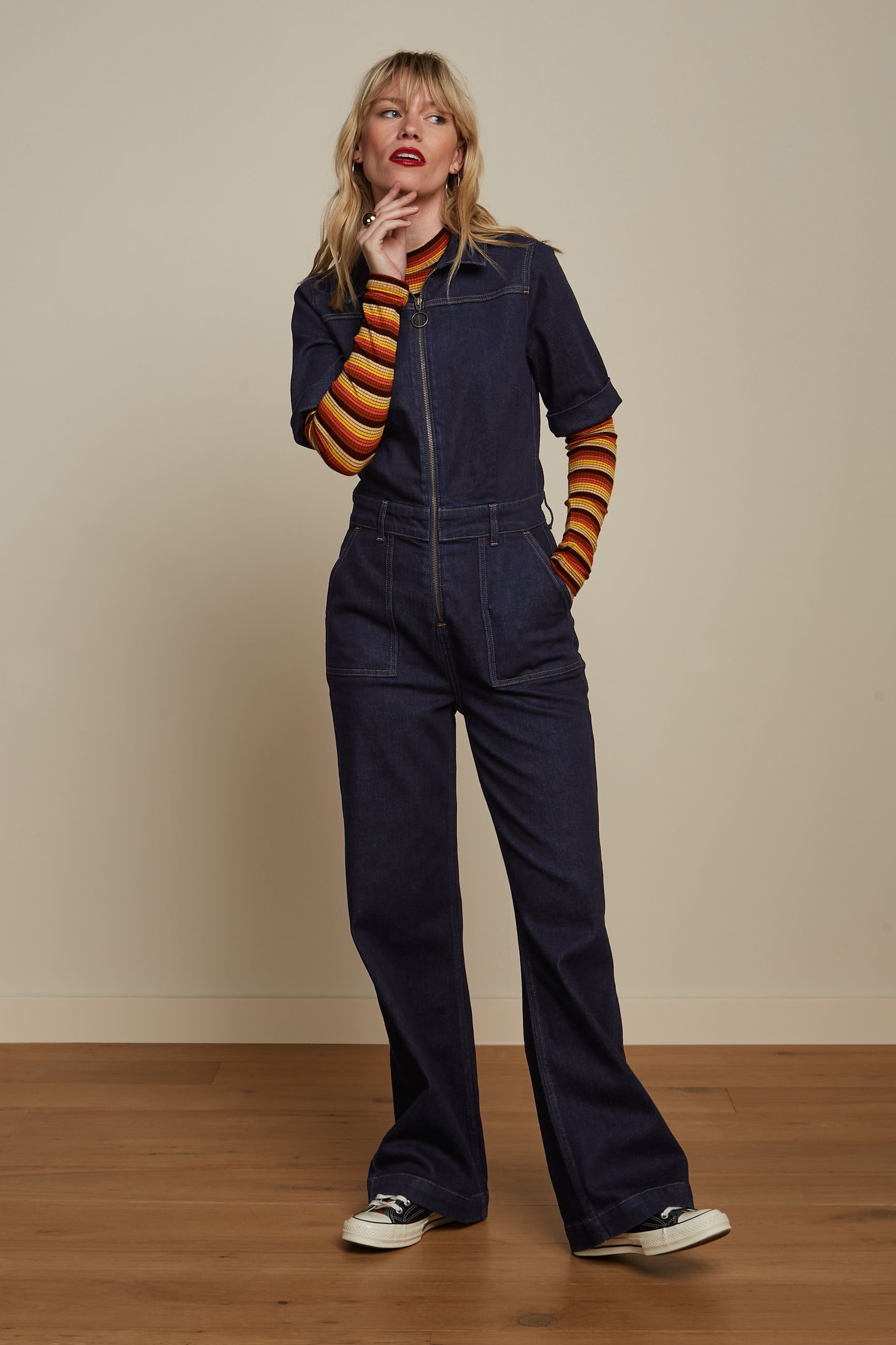 King Louie - Garbo Jumpsuit Walker Denim in Indigo Blauw