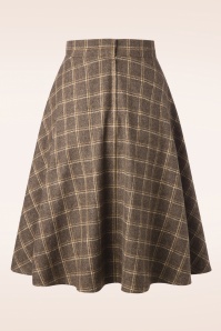 Banned Retro - 40s Another Fab Swing Skirt in Brown 4