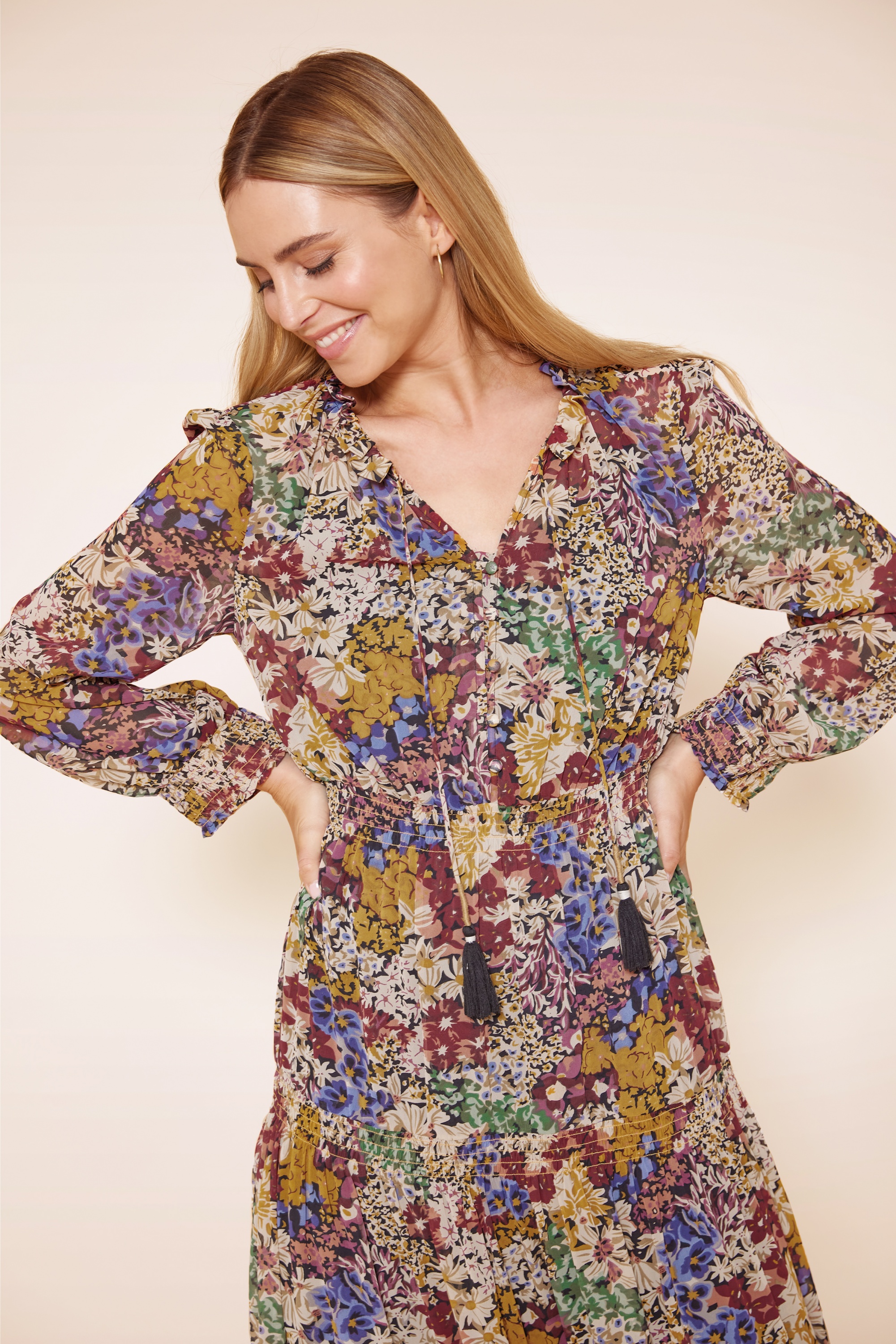 Md'M - Blossom Floral Jurk in Multi 2