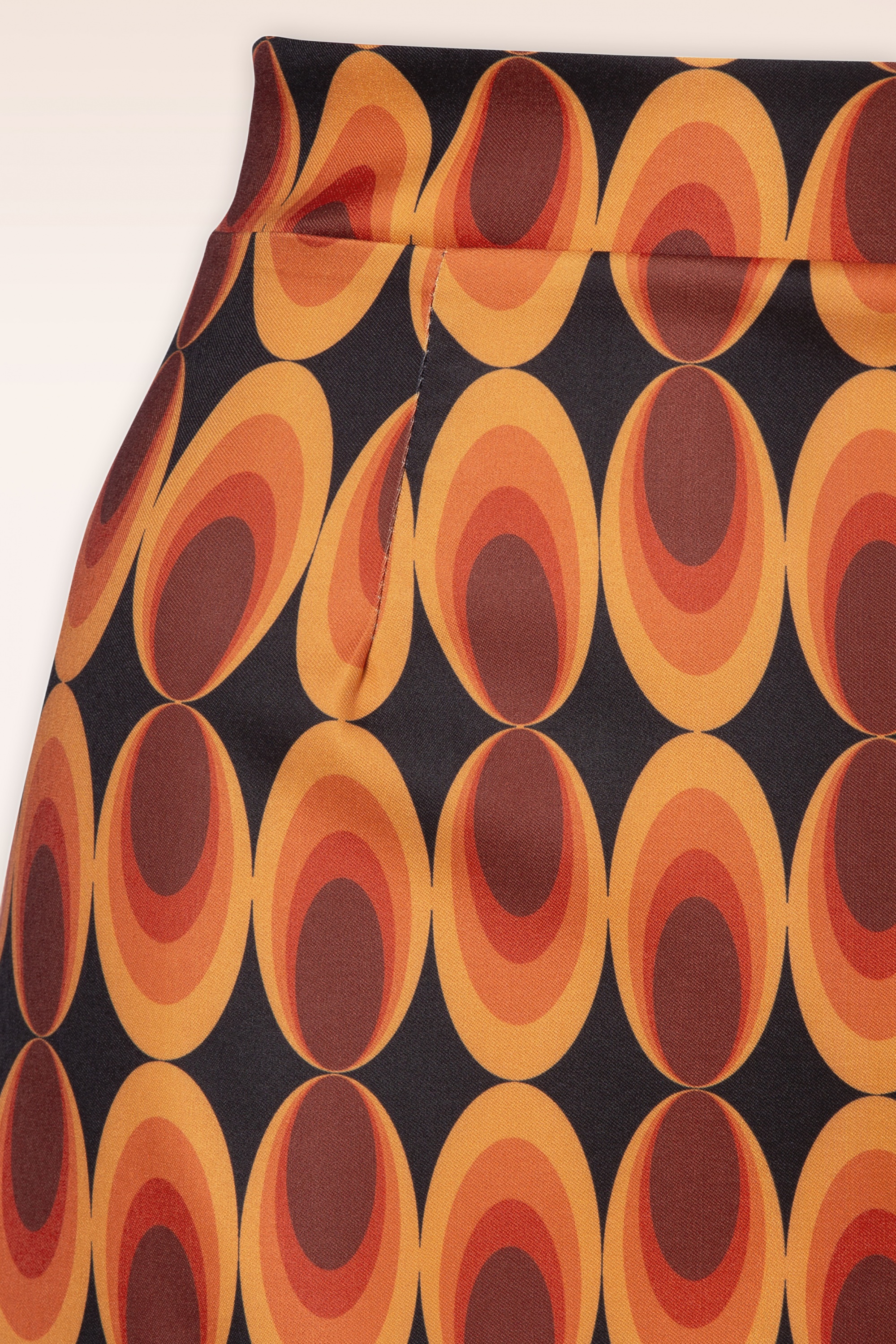 Vintage Chic for Topvintage - Bobby retro rok in zwart en oranje 3