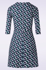 Vintage Chic for Topvintage - Ilona Geo Dress in Lilac and Petrol 2