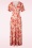 Vintage Chic for Topvintage - 50s Helene Tropical Flower Cross Over Maxi Dress in Orange