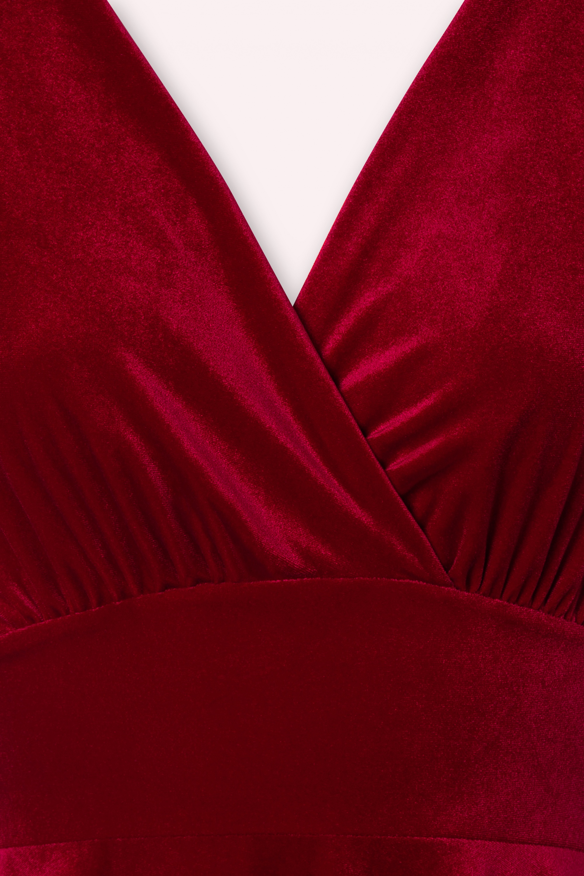 Vintage Chic for Topvintage - Maddison swingjurk in rood fluweel 3