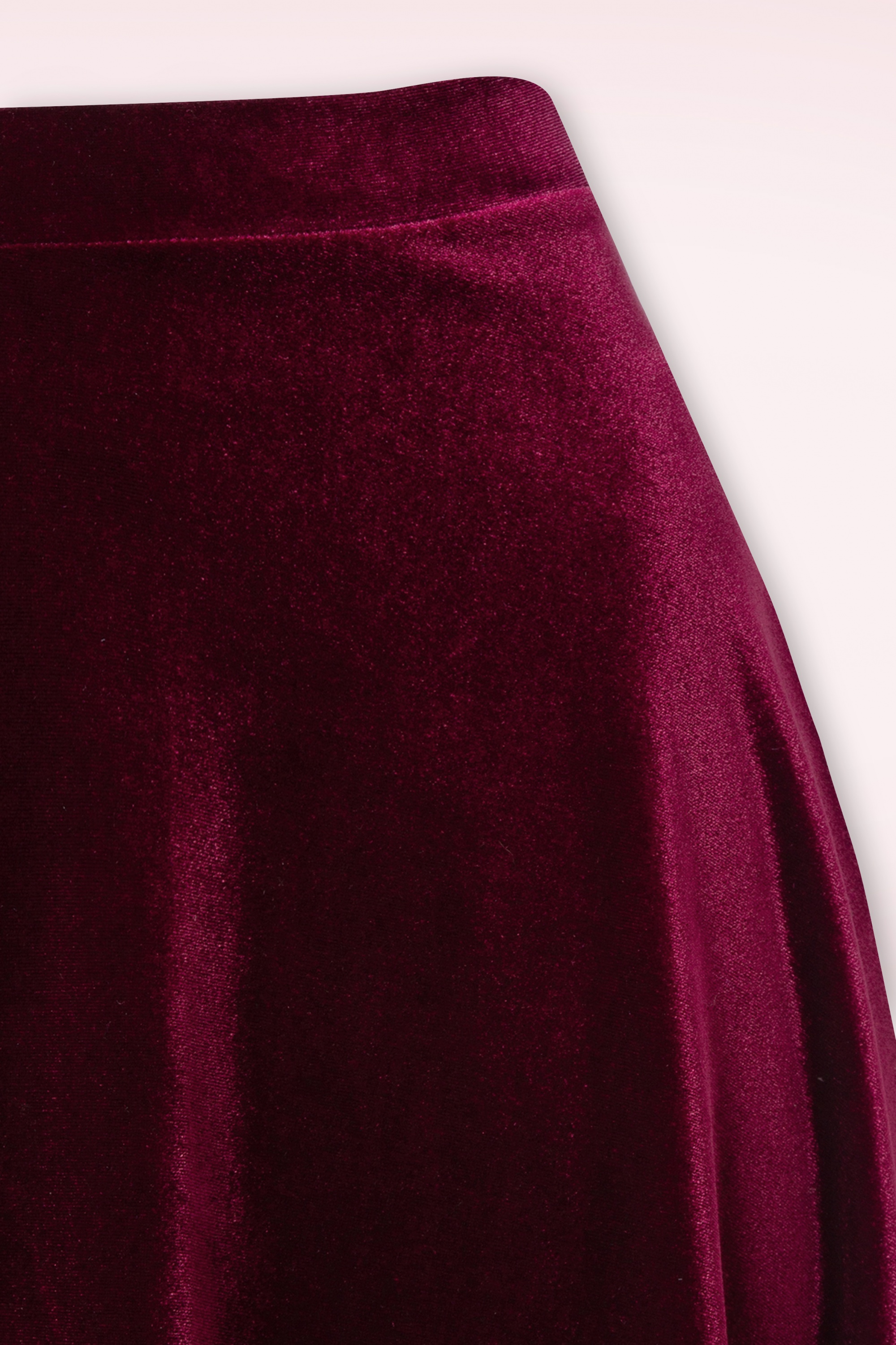 Vintage Chic for Topvintage - Sheila swing rok in bordeaux fluweel 3