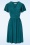 Vintage Chic for Topvintage - Sadie swing jurk in groenblauw