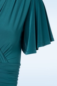 Vintage Chic for Topvintage - Sadie swing jurk in groenblauw 5