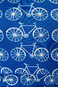 Retrolicious - Bicycle Dress en Bleu royal 5