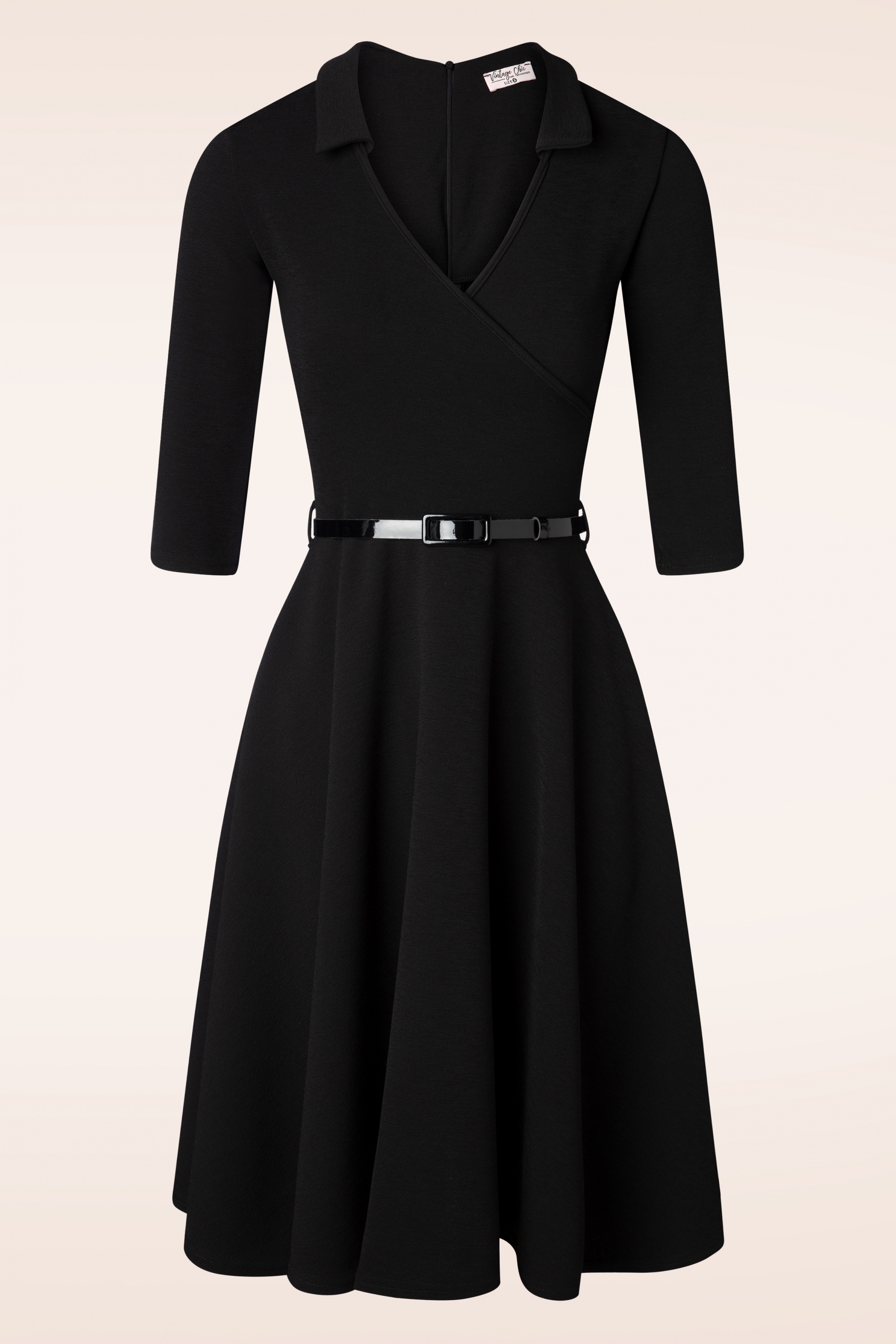 Vintage Chic for Topvintage - Topvintage exclusive ~ Elena swing jurk in zwart 2