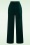 Vintage Chic for Topvintage - 70s Victoria Velvet Straight Leg Trousers in Green 2