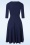 Vintage Chic for Topvintage - Gloria glitter swing jurk in marineblauw 2