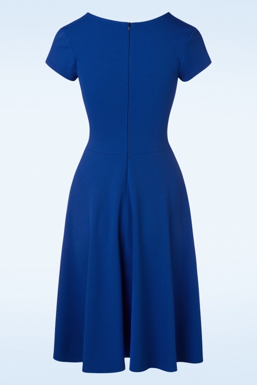 Vintage Chic for Topvintage - Riyana Swing Dress Années 50 en Bleu Roi 3
