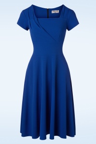 Vintage Chic for Topvintage - Riyana Swing Dress Années 50 en Bleu Roi 2