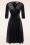 Vintage Chic for Topvintage - Maddison Velvet Swing Jurk in Zwart