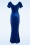 Vintage Chic for Topvintage - Alma Velvet Maxi Jurk in Koninklijk Blauw 4