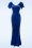 Vintage Chic for Topvintage - Alma Velvet Maxi Jurk in Koninklijk Blauw 2