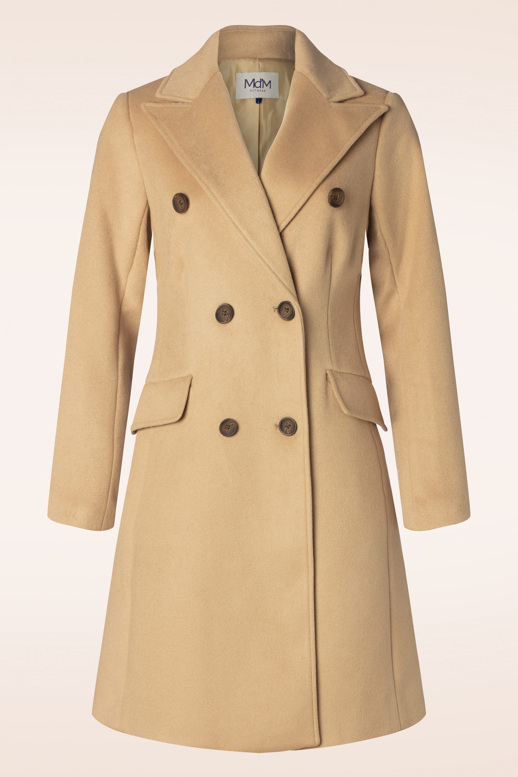 Camel crombie coat womens best sale