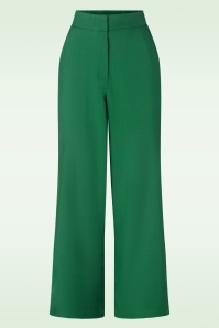 Louche - Tilde Wijde Pantalon in Groen