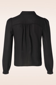 Banned Retro - Dream Collar Blouse in Zwart 2