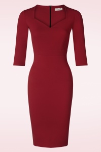 Vintage Chic for Topvintage - Nicky Pencil Jurk in Rood