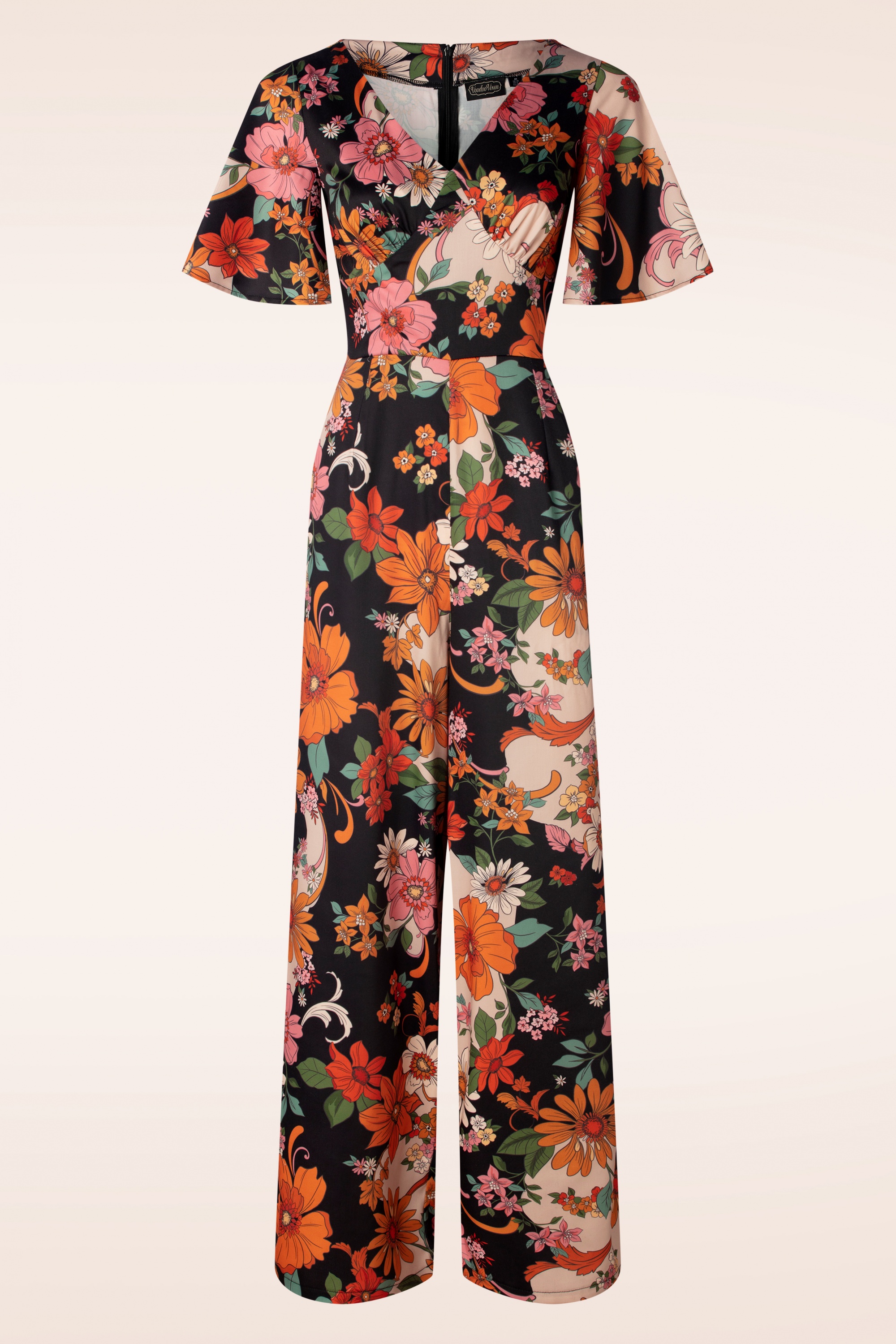 Vixen - Floral Dream jumpsuit in zwart en multi