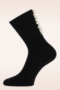 Marcmarcs - Ann Pearls Socken in Schwarz 2