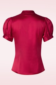 Vixen - Valentina oversized strikblouse in rood 2