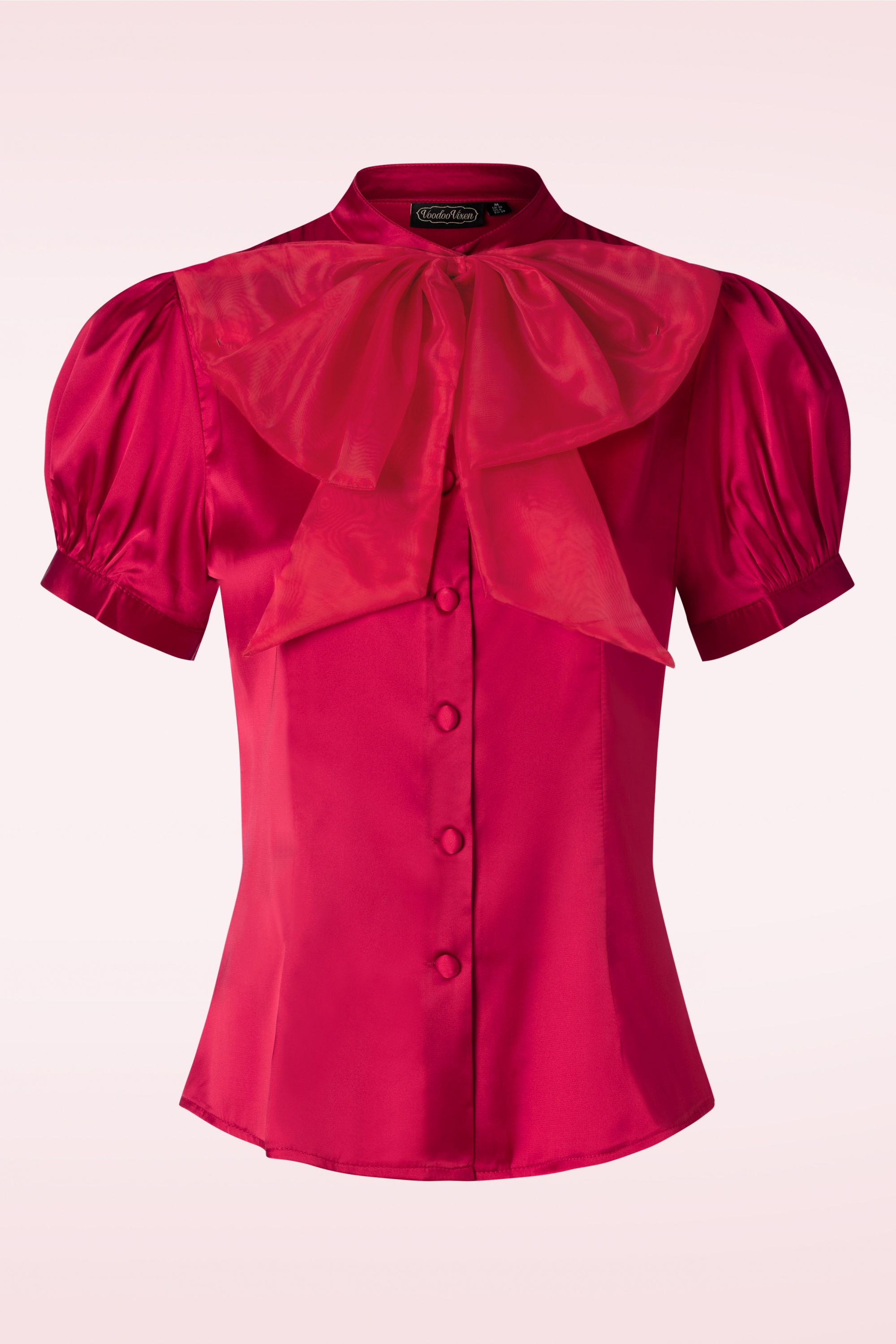 Vixen - Valentina oversized strikblouse in rood