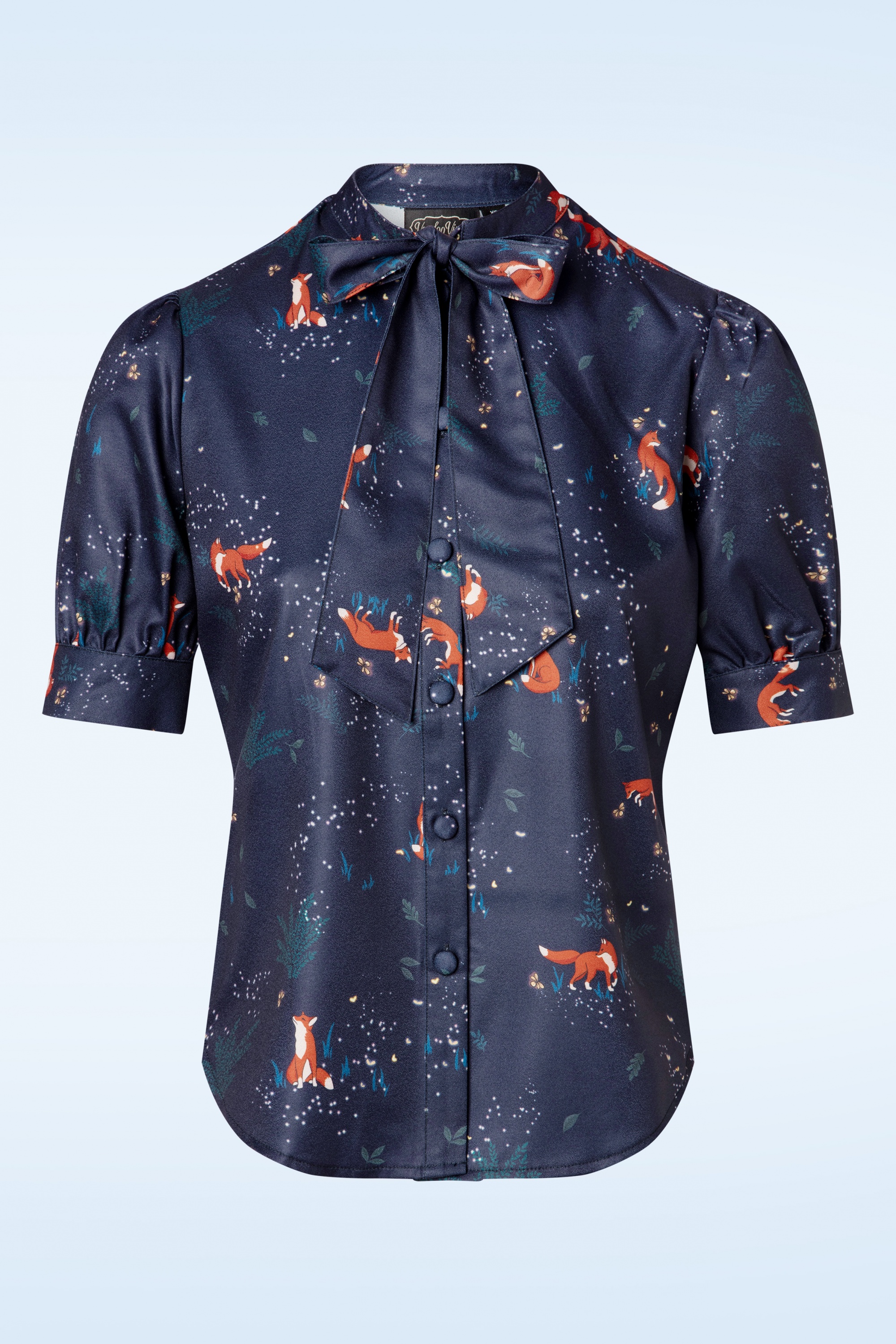 Vixen - Fox watching Firefly top in marineblauw