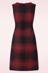 Timeless - Teddy Wool Check Jurk in Rood 4